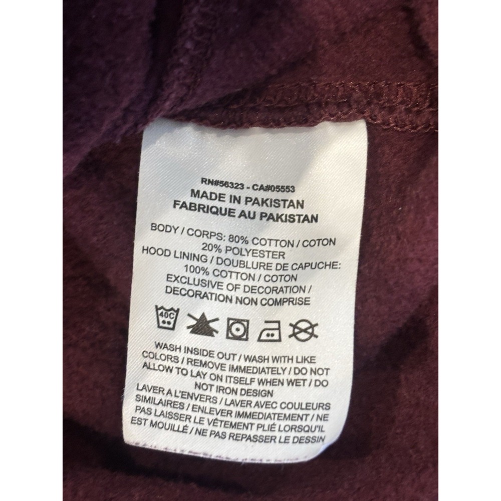 Nike Just Do It Burgundy Pullover Hoodie Men Large Fleece Sweatshirt Logo Sports - Picture 9 of 12